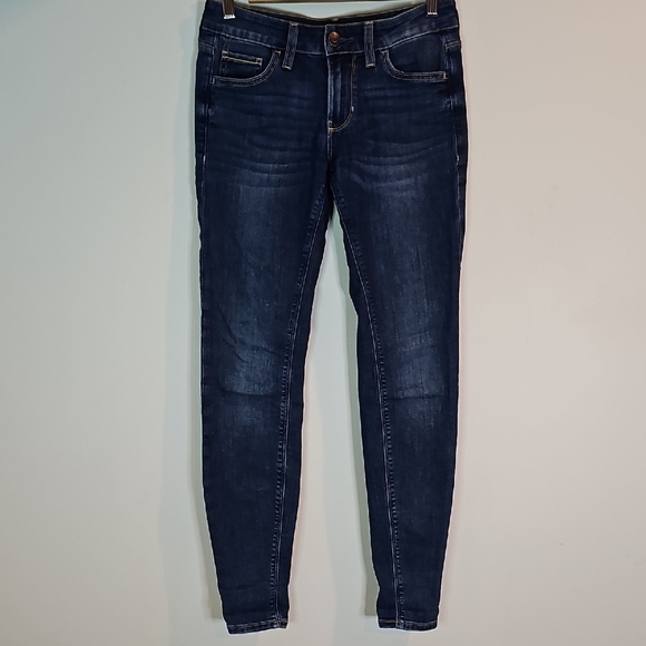 Warehouse Denim - Warehouse Blue 29x32 Mid Rise Skinny Jeans with Modern Stretch Fit